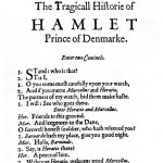 The first page of Hamlet