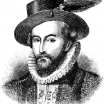 Black and White print of Sir Walter Raleigh