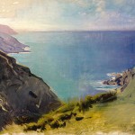 Painting of Cornish coastline