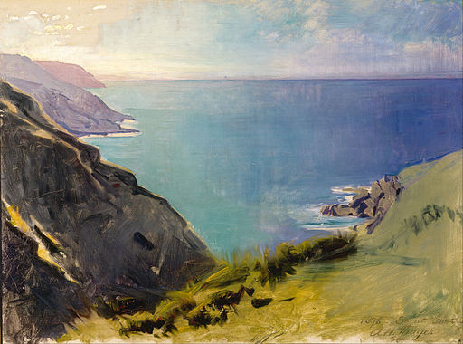 Painting of Cornish coastline