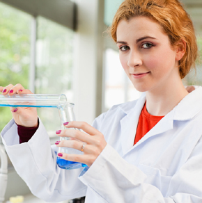 Biology Student working in a laboratory