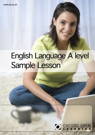 English Language A level Sample Lesson