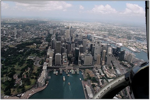 Oblique arial photograph of Sydney